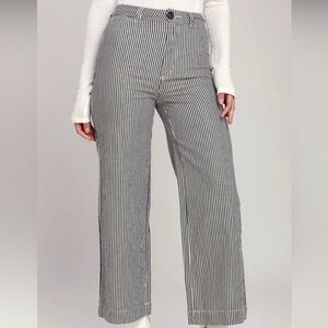 ROLLA'S Navy and White Striped sailor pants